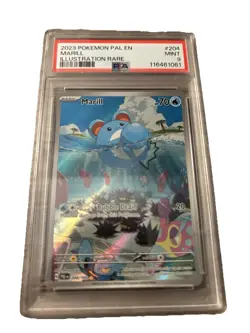 Pokemon TCG Paldea Evolved Marill Illustration Rare Card 204/193 Psa 9 - Image 3