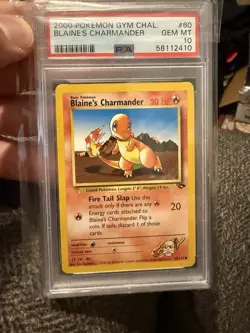 Pokemon TCG 2000 Pokemon Gym Challenge Blaine's Charmander #60 PSA 10 POP 69 - Image 1