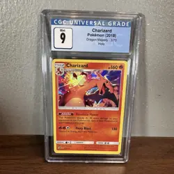 Pokemon TCG Charizard Holo 2018 Dragon Majesty 3/70 Graded CGC 9 Mint - Image 1