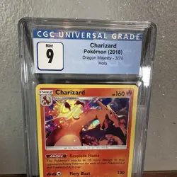 Pokemon TCG Charizard Holo 2018 Dragon Majesty 3/70 Graded CGC 9 Mint - Image 2