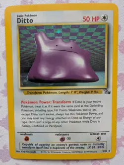 Pokemon TCG Ditto Fossil Series Holo Rare 3/62 - Image 1