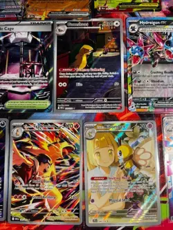 12 Pokemon TCG Card Lot Illustration Rares, Ethan's Typhlosion &Lillie's Lot 2 - Image 1