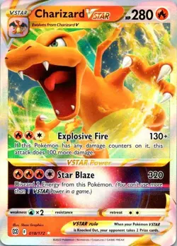 Charizard Vstar - 018/172 Brilliant Stars Ultra Rare Pokemon TCG NM (SKU 1-2) - Image 1