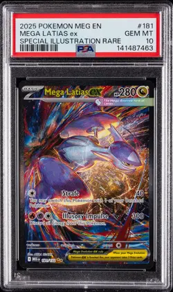 2025 POKEMON MEG EN-MEGA EVOLUTION #181 MEGA LATIAS EX PSA 10 - Image 1