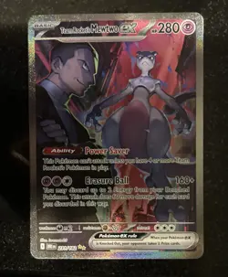 Pokemon TCG Team Rockets Mewtwo EX Special Illustration Destined Rivals 231/ 182 - Image 1