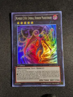Yugioh - Number C104: Umbral Horror Masquerade JOTL-EN056 1st Super Rare NM - Image 1