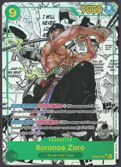 Roronoa Zoro Alt Art (Manga) OP06-118 Wings of the Captain One Piece TCG English - Image 1