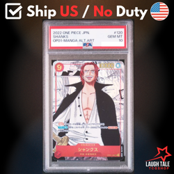 PSA 10 Shanks SEC-SP OP01-120 Manga Alt Art Romance Dawn One Piece 2022 US Ship - Image 1