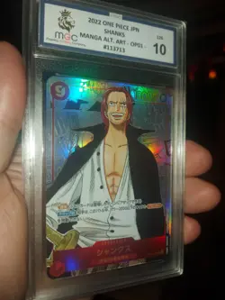 MCG 10 One Piece Card Shanks MANGA Alt Art SEC Romance Dawn Japanese OP01-120 1 - Image 3