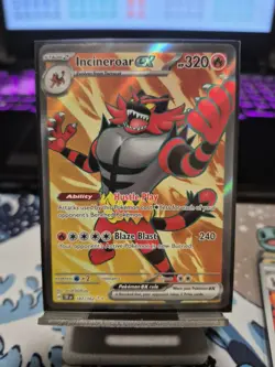 Pokemon TCG Incineroar EX Scarlet Violet-Temporal Forces 187/162 Holo Ultra Rare - Image 1