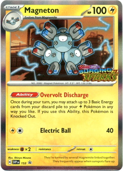 Pokemon Magneton 153 SVP Promo Holo Surging Sparks Stamped LP/NM - Image 1