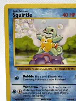 Squirtle Base Set 63/102 - Fresh - Common Pokemon Card - Near Mint To Mint - Image 2
