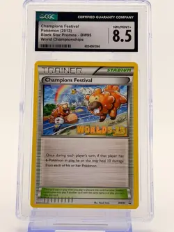 2013 Pokemon Black Star Promo World Championships Festival #BW95 CGC 8.5 NM-MT+ - Image 1