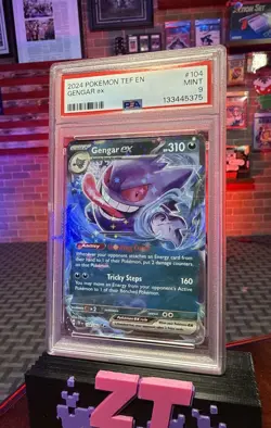 2024 POKEMON TEF EN-TEMPORAL FORCES #104 GENGAR EX PSA 9 - Image 1