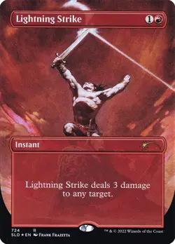 2022 Magic The Gathering SLD Secret Lair Drop Borderless #724 Lightning Strike - Image 1