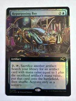 MTG Repurposing Bay - Foil - Extended Art, Aetherdrift, Near Mint, English - Image 1