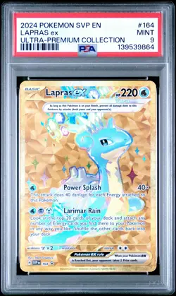 2024 POKEMON SVP EN-SV BLACK STAR PROMO #164 LAPRAS EX PSA 9 - Image 1