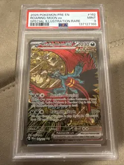 2025 POKEMON PRE SPECIAL ILLUSTRATION RARE #162 ROARING MOON EX PSA 9 - Image 1