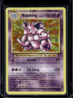 2016 Pokemon XY Evolutions Nidoking Holo #45/108 - Image 1