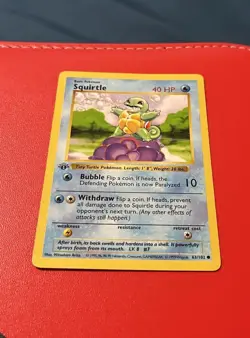 1999 Pokemon Base Set Squirtle 1st Edition Shadowless 63/102 LP/NM English - Image 4