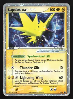 Zapdos ex 033 Nintendo Black Star Promo Pokemon Card - Image 1