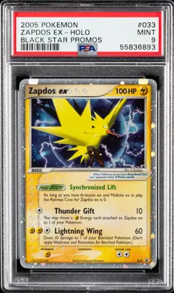 2005 POKEMON Black Star Promo Zapdos EX Holo #033 PSA 9 Mint Ruby Sapphire USA - Image 1