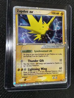 2005 Pokemon Zapdos EX- 033 Black Star Promo Nintendo Holo LP Window Tin - Image 1