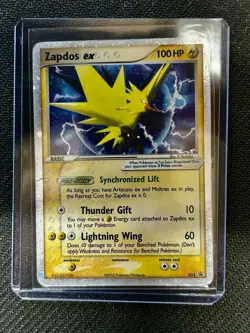 2005 Pokemon Zapdos EX- 033 Black Star Promo Nintendo Holo LP Window Tin - Image 2