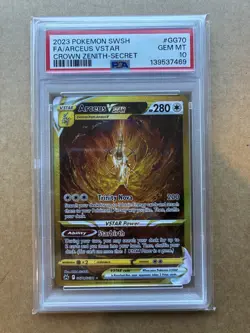 Pokemon TCG Arceus Vstar Crown Zenith Galarian Gallery Gg70/Gg70 PSA 10 - Image 1