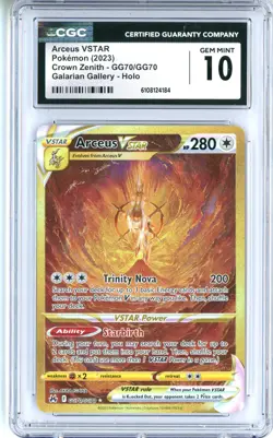 CGC GEM MINT 10 Arceus VSTAR (Secret) GG70/GG70 Crown Zenith: Galarian Gallery - Image 1