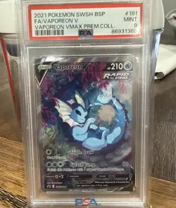 Pokemon Vaporeon v SWSH181 Black Star Promo Sword & Shield PSA 9 - Image 3