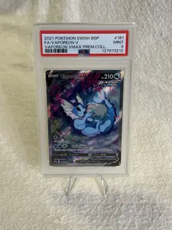 Pokemon Vaporeon v SWSH181 Black Star Promo Sword & Shield PSA 9 - Image 1