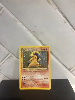 Pokemon Neo Genesis TCG Unlimited Holo Rare Typhlosion Card 17/111 Swirl - Image 1