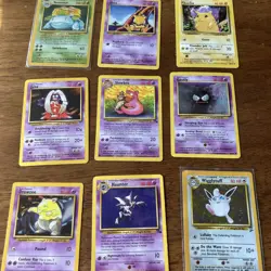 9 Vintage Pokemon Cards Very Nice Condition - Image 1