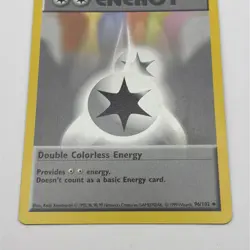 Pokemon Card - Double Colorless Energy Base Set (Shadowless) 96/102 Uncommon - Image 2