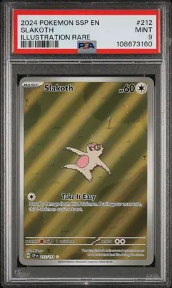 Slakoth 212/191 PSA 9 Surging Sparks Illustration Rare Pokemon Graded Card TCG - Image 1
