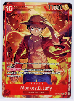 Monkey.D.Luffy One Piece CARD Treasure Booster Promo ST10-006 SR Near Mint - Image 1