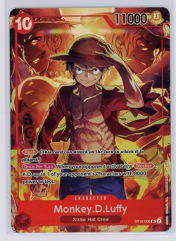 Monkey.D.Luffy One Piece CARD Treasure Booster Promo ST10-006 SR Near Mint - Image 1