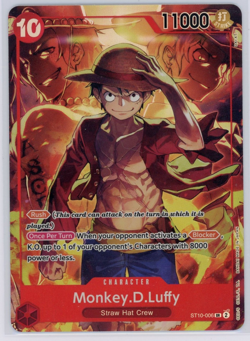 Monkey.D.Luffy One Piece CARD Treasure Booster Promo ST10-006 SR Near Mint READ - Image 1