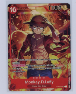 Monkey.D.Luffy One Piece CARD Treasure Booster Promo ST10-006 SR Near Mint - Image 1