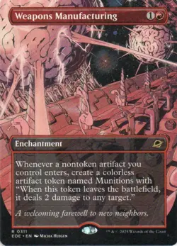 MTG: Edge of Eternities: Borderless Weapons Manufacturing: LP Condition - Image 1