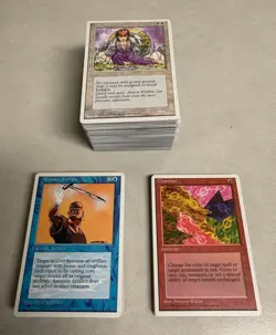 MtG 4th & 5th Ed Lot of 209 Lightly to Moderately Played incl Sylvan Library - Image 1