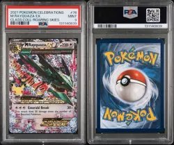 2021 POKEMON CELEBRATIONS CLASSIC COLLECTION #76 M RAYQUAZA EX PSA 9 - Image 3