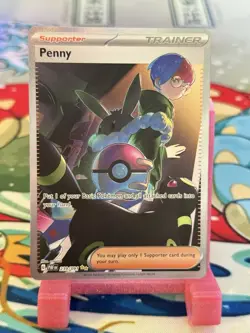 Pokemon TCG Penny Paldean Fates Trainer Holo Card 239/091 - Image 1