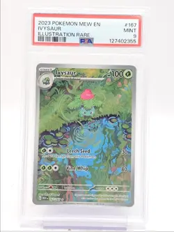 IVYSAUR 2023 POKEMON S&V 151 ILLUSTRATION RARE 167/165 PSA 9 Q0004 - Image 1
