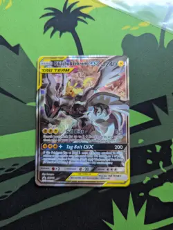 Pokemon Pikachu & Zekrom GX SM168 DMG Sun & Moon Team Up Promo - Image 1