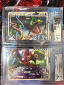 Pokemon 2x Slab Lot Rayquaza & Deoxys Legends Holo Japanese Bgs Beckett - Image 1
