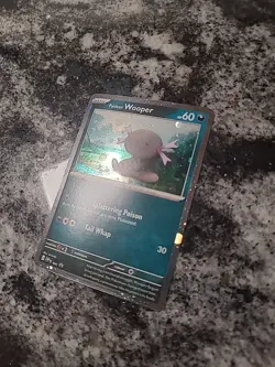 Pokemon Tcg HD Foil Galaxy Swirl , Paldean Wooper - Obsidian Flames - Promo 041 - Image 3