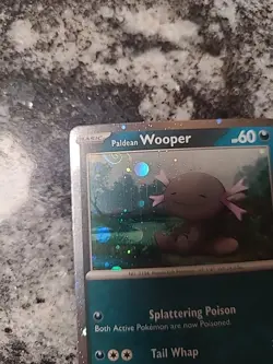 Pokemon Tcg HD Foil Galaxy Swirl , Paldean Wooper - Obsidian Flames - Promo 041 - Image 4