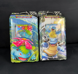 Pokemon 2021 Venusaur & Blastoise TCG V Battle Deck Box Sealed (1 of each) MINT - Image 1